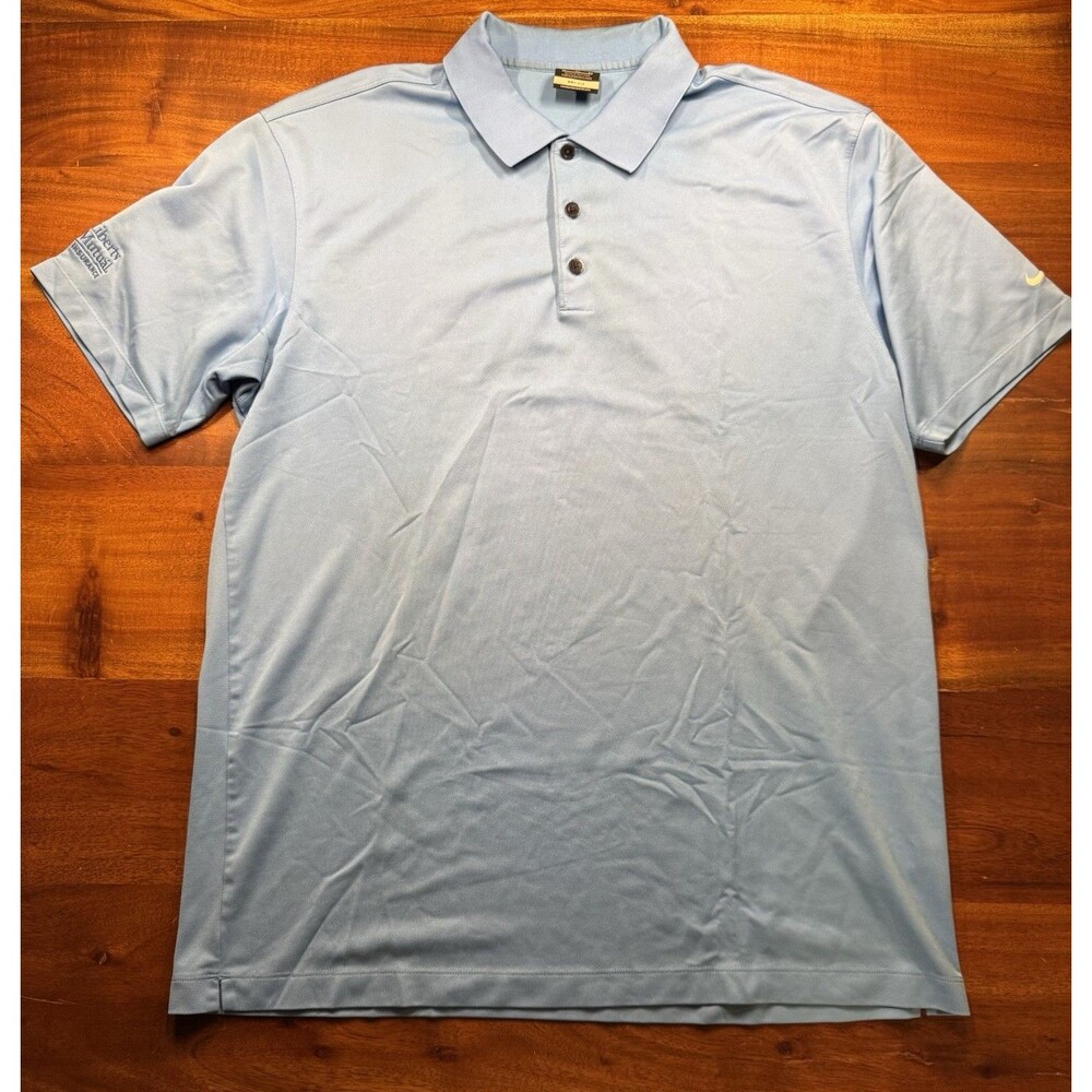 Nike Golf Tech Basic Dri-Fit Polo Shirt Men's Size XL Light Blue Short Sleeve